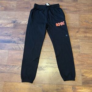 NWT AC/DC Black Sweatpants Size XS